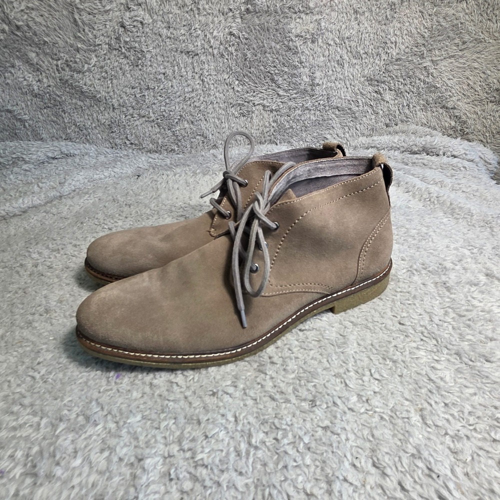 Gordon‎ Rush Austin Chukka Boots Taupe Gray Suede Lace Up Mens 11 Excellent